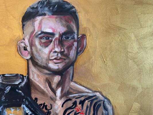 Dustin Poirier Canvas Wall Art | UFC MMA fighter acrylic portrait | Dustin Poirier Painting | Dustin Poirier The Diamond Artwork