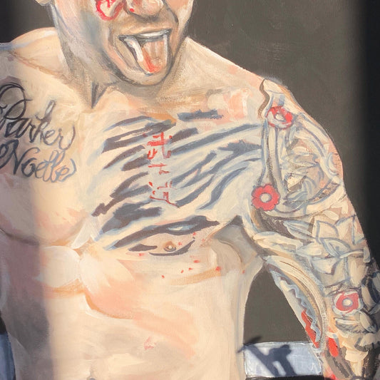 Dustin Poirier Canvas Wall Art | UFC MMA fighter acrylic portrait | Dustin Poirier Painting | Dustin Poirier The Diamond Artwork