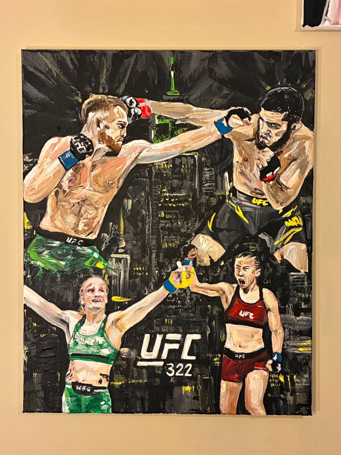 UFC 322 Original Art Poster Mockup