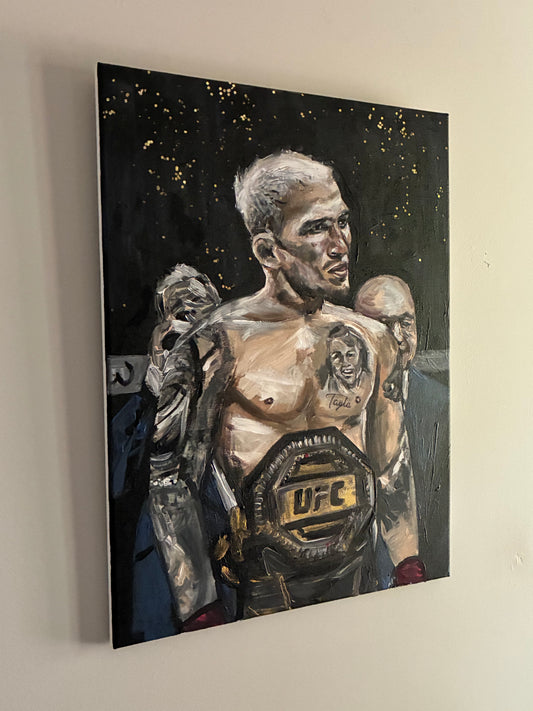‘Do Bronxs’ Charles Oliveira Champ Original Acrylic Portrait