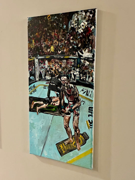 UFC 300 Max Holloway Justin Gaethje KO Original Art Portrait