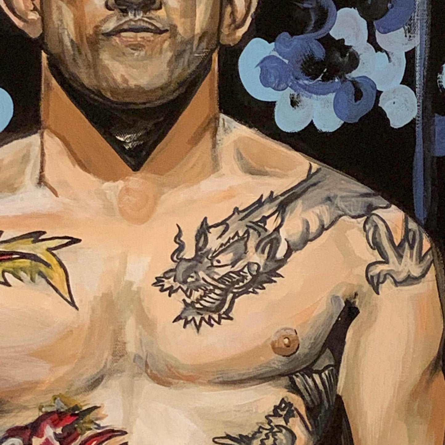 Alex Pereira Canvas Wall Art | UFC MMA fighter acrylic portrait | Alex Pereira Painting | Alex Pereira Poatan Artwork