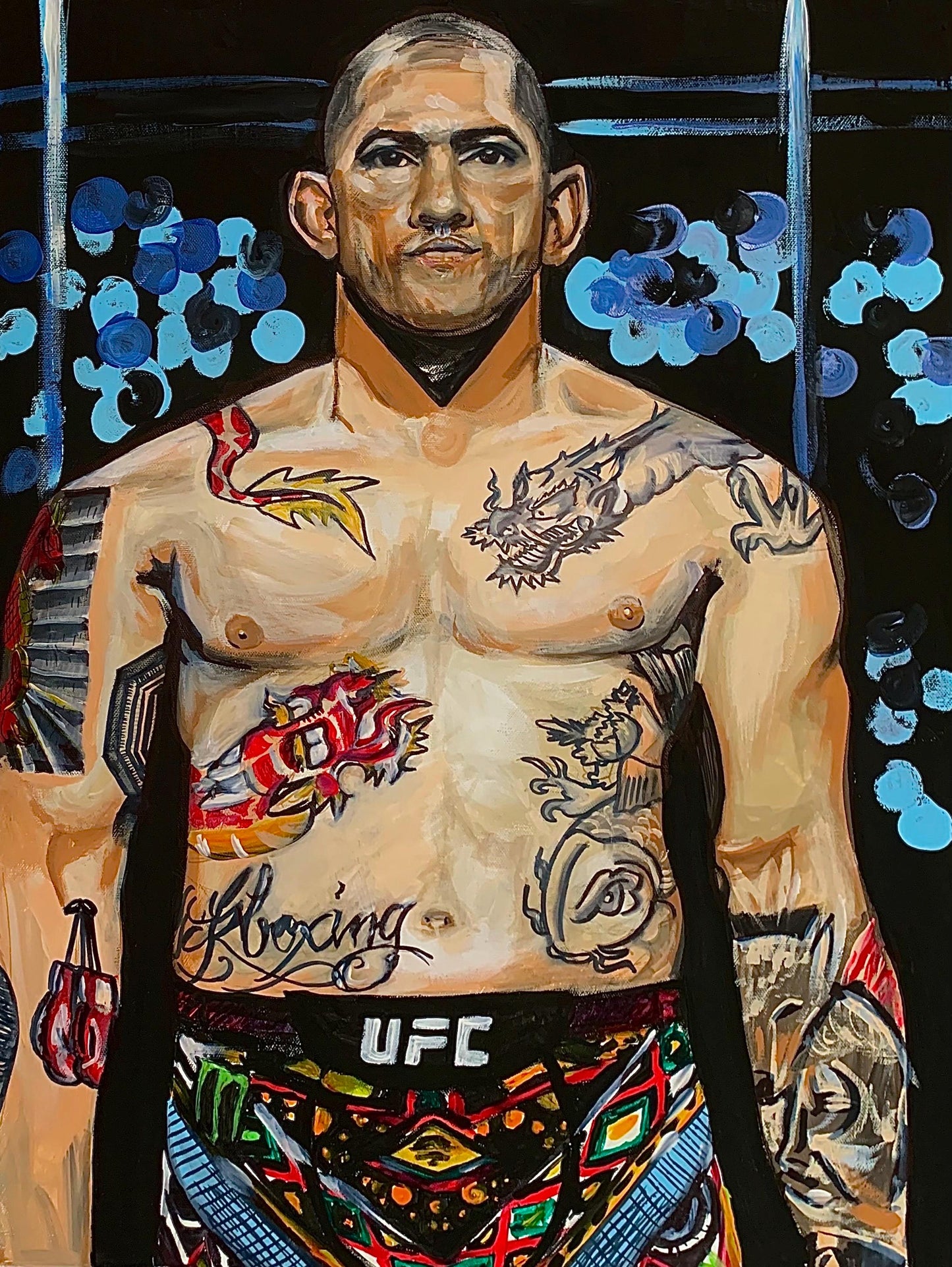Alex Poatan Periera ufc mma portrait Poster print