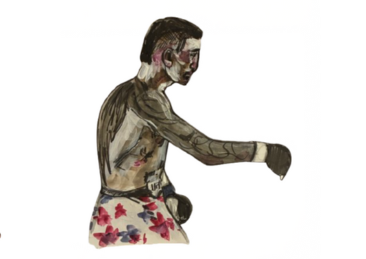 Max Holloway Point Original Art Sticker