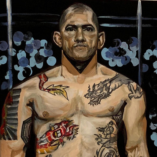 Alex Pereira Canvas Wall Art | UFC MMA fighter acrylic portrait | Alex Pereira Painting | Alex Pereira Poatan Artwork