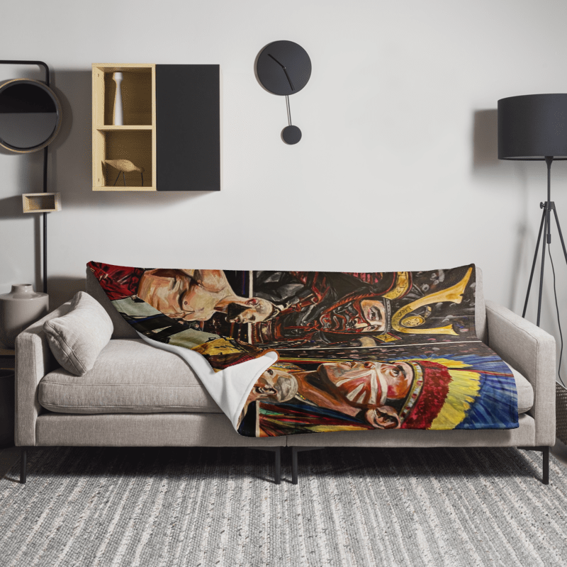 Jiri x Poatan Original Art Throw Blanket