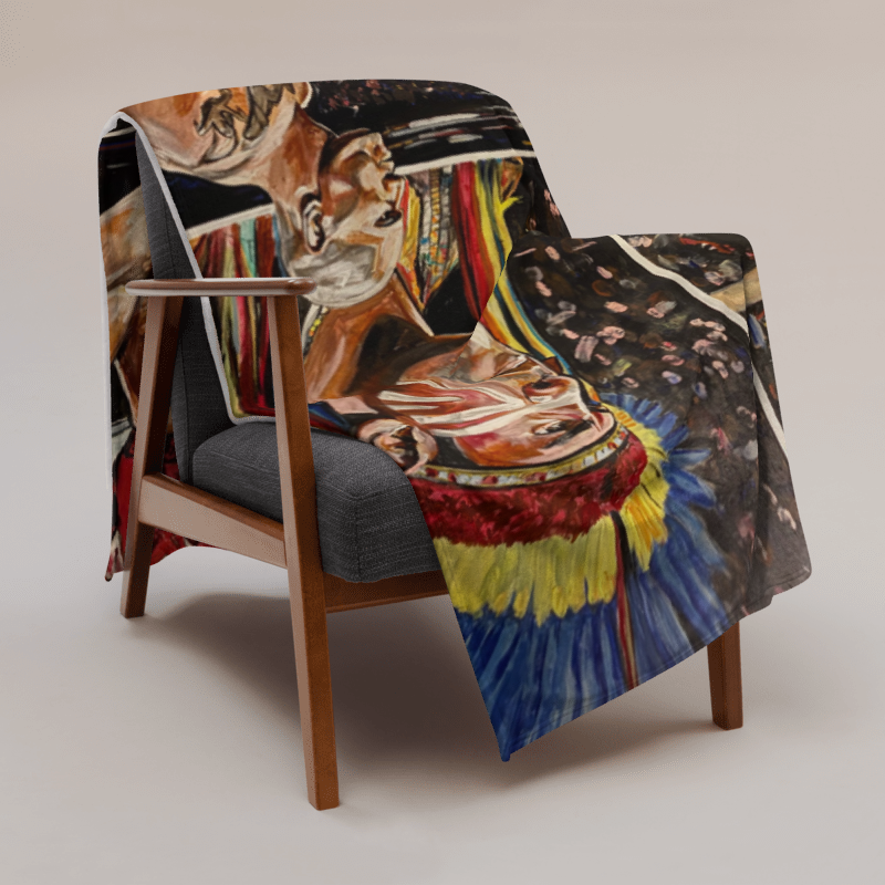 Jiri x Poatan Original Art Throw Blanket