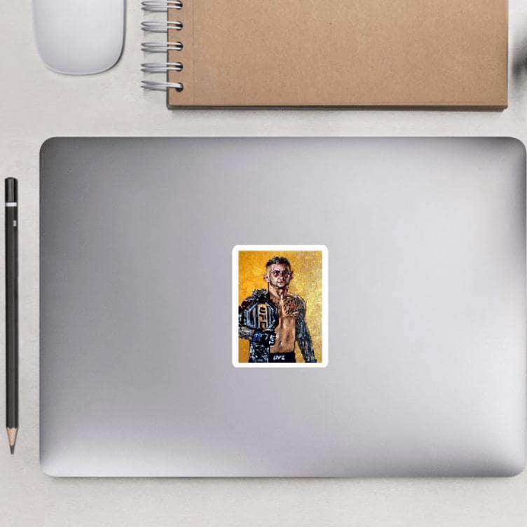 Dustin ‘The Diamond’ Poirier UFC MMA Champ kiss-cut sticker laptop decal