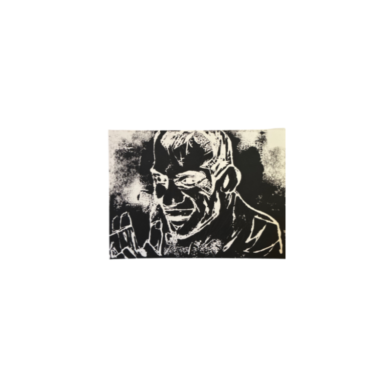 Tony ‘El Cucuy’ Ferguson Linoleum Hand-cut, hand-printed Portrait Sticker