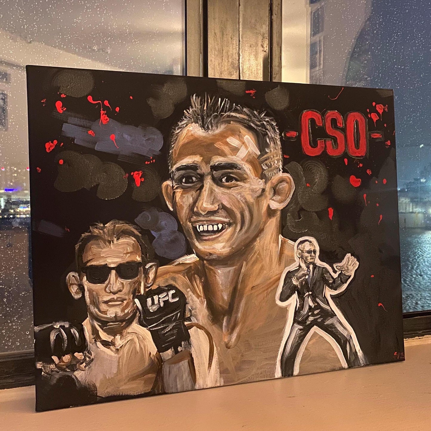 Tony Ferguson Canvas Wall Art | UFC MMA fighter acrylic portrait | Tony Ferguson Painting | Tony Ferguson El Cucuy Artwork