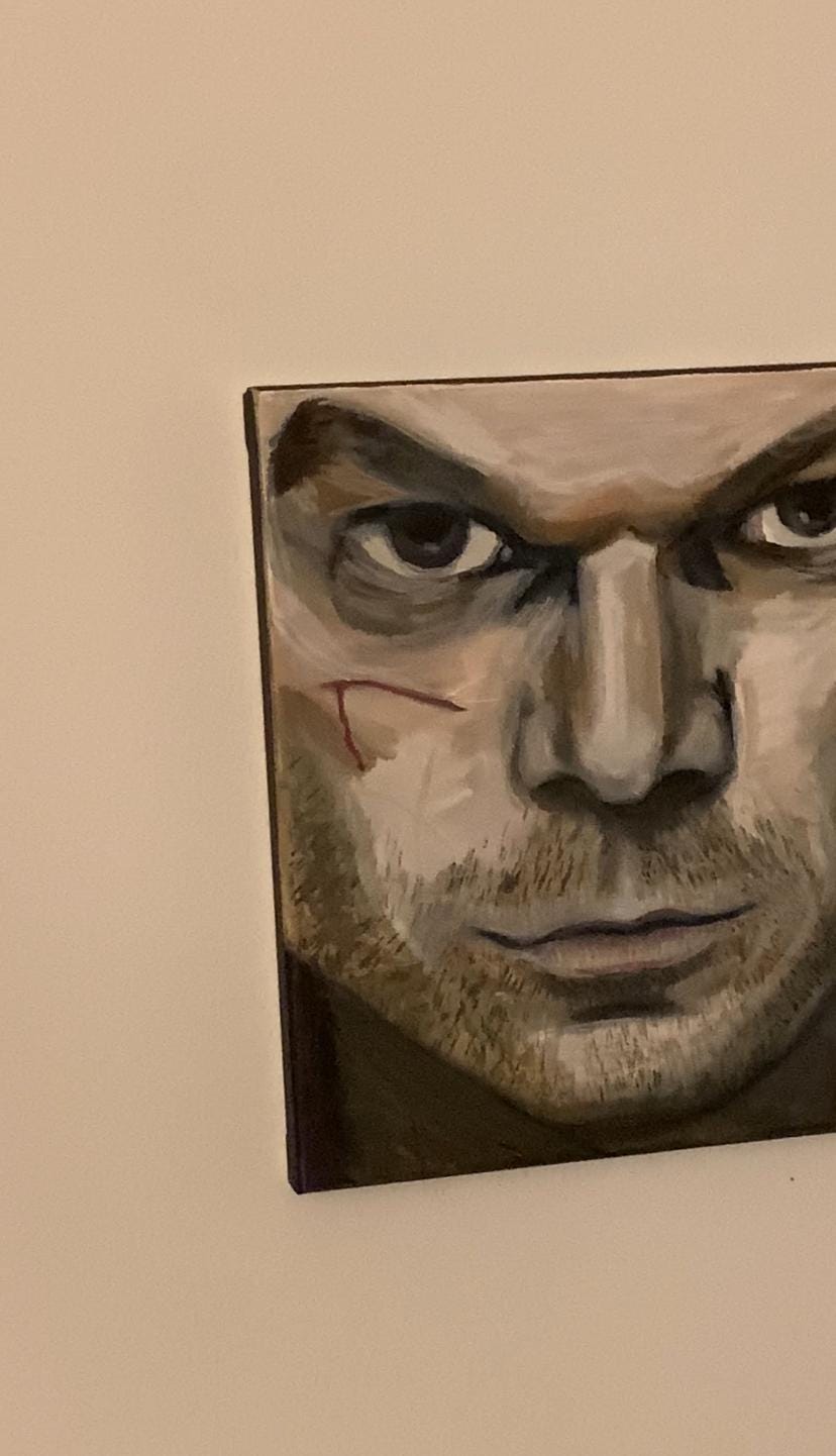 Dexter - “Dark Passenger” Dexter Morgan Promo Original Acrylic Painting | Dexter Canvas Wall Art | Dexter Fanart | Dexter Memorabilia