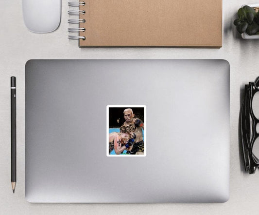 Charles Oliveira v Justin Gaethje UFC MMA kiss-cut sticker laptop decal