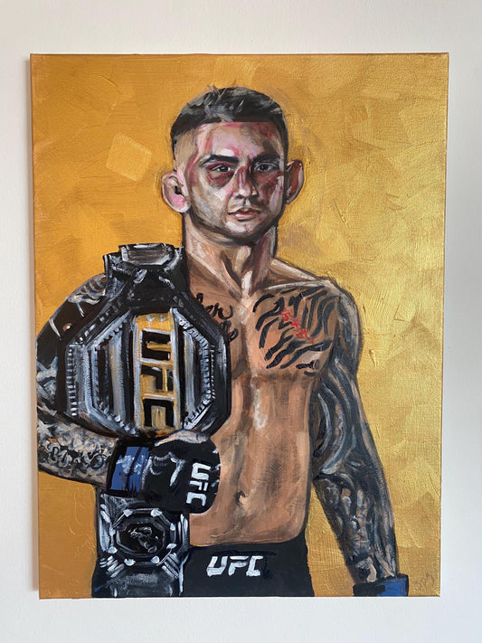 Dustin Poirier Canvas Wall Art | UFC MMA fighter acrylic portrait | Dustin Poirier Painting | Dustin Poirier The Diamond Artwork