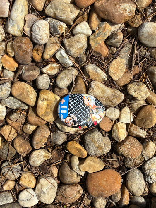 Michael Chandler / Charles Oliveira Handpainted Rock