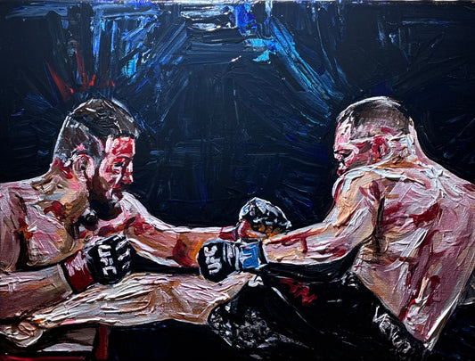 Merab Dvalishvili vs Petr Yan Original Art Poster