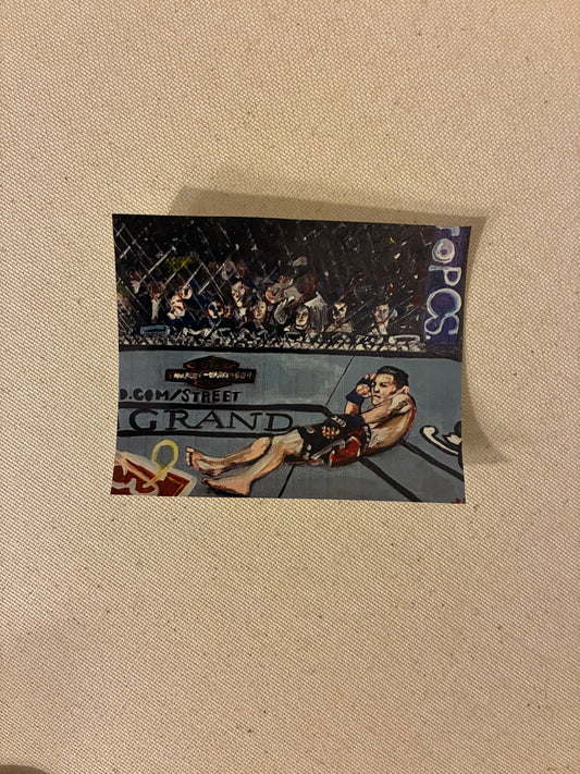 Nick Diaz on the Ground Original Art Sticker