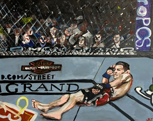Nick Diaz on the Ground Original Art Sticker
