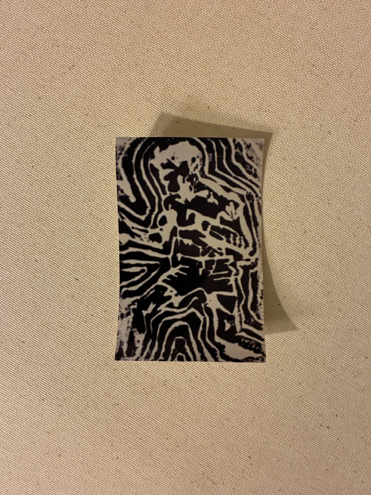 Wonderboy Stephen Thompson Karate Stance Original Art Linocut Sticker
