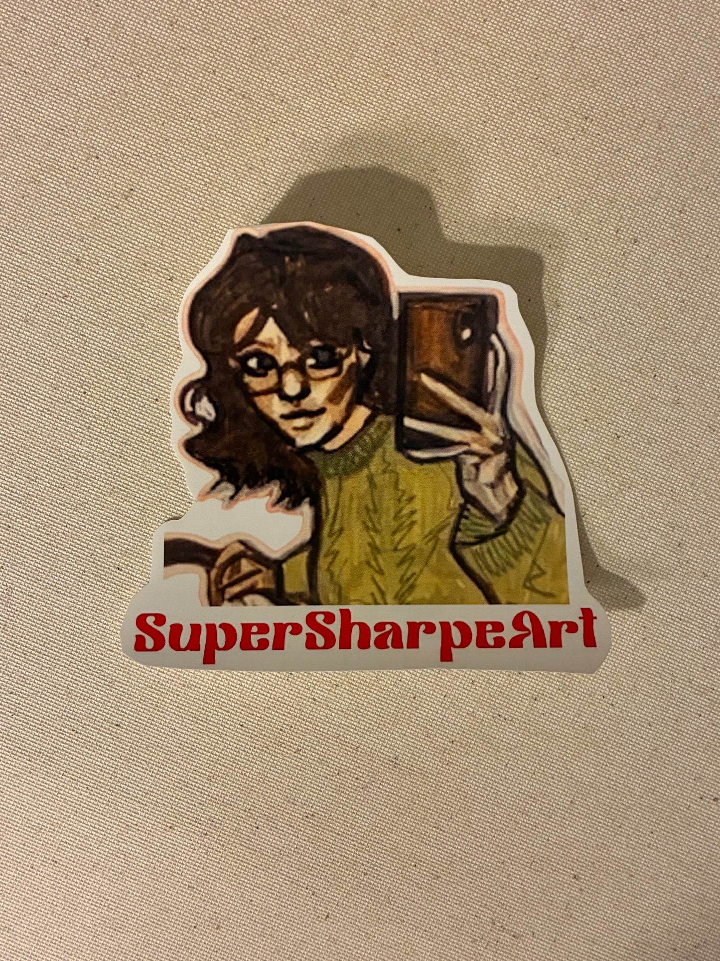 SuperSharpeArt Shop Original Art Sticker