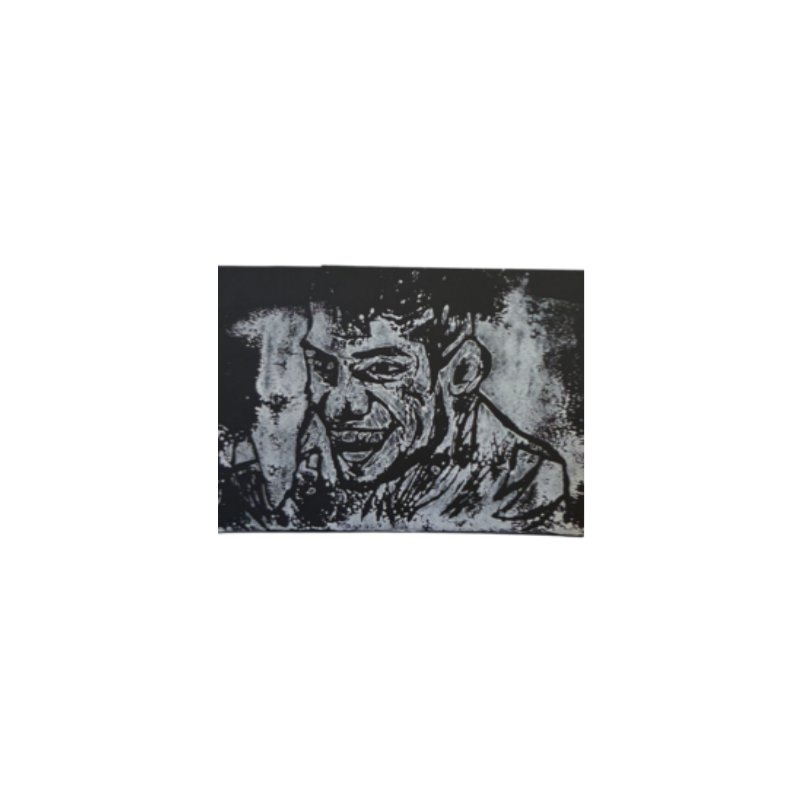 Tony ‘El Cucuy’ Ferguson Linoleum Hand-cut, hand-printed Portrait Sticker