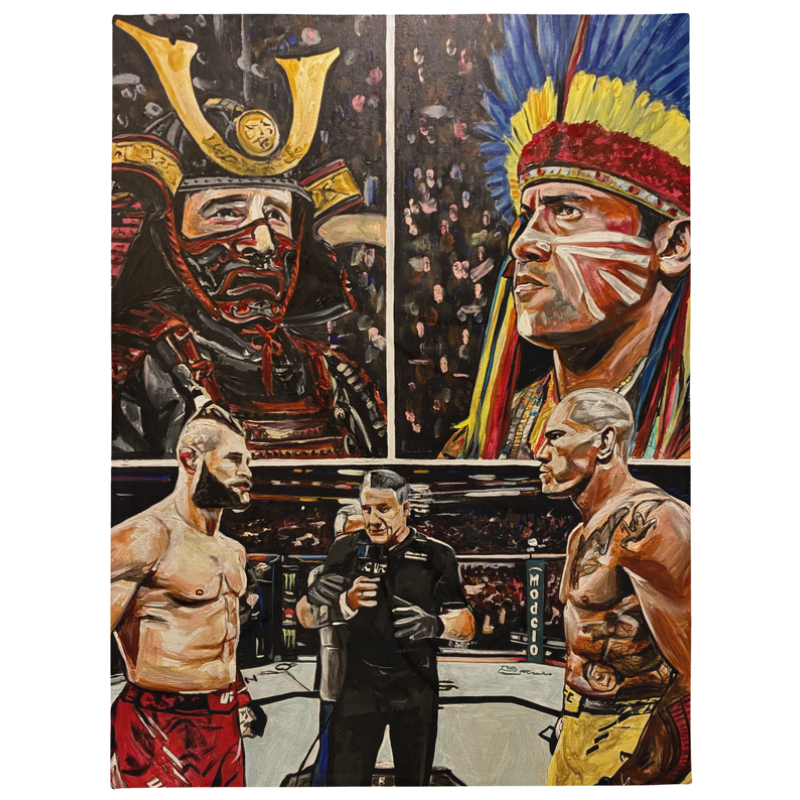 Jiri x Poatan Original Art Throw Blanket