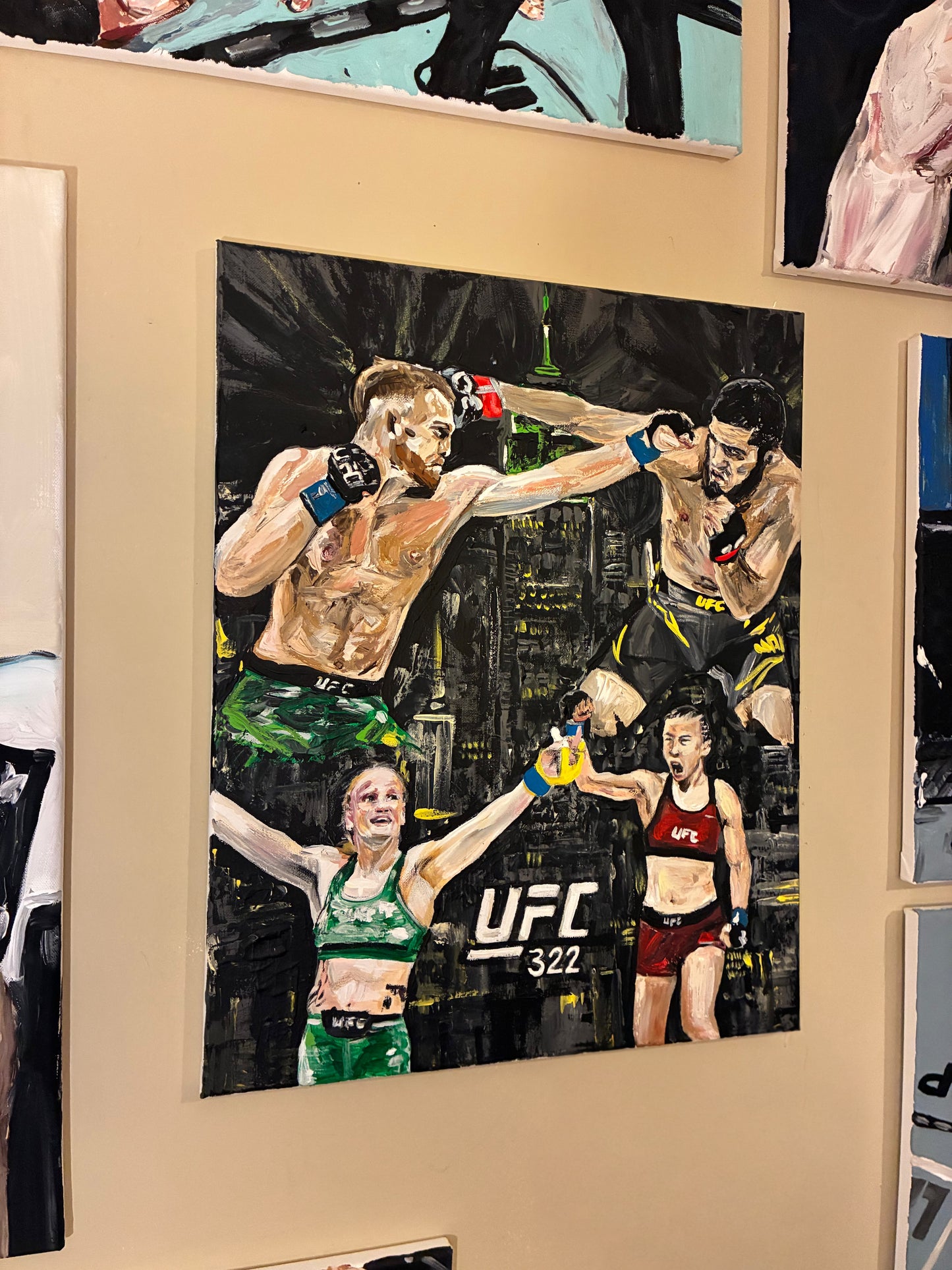 UFC 322 Original Art Poster Mockup