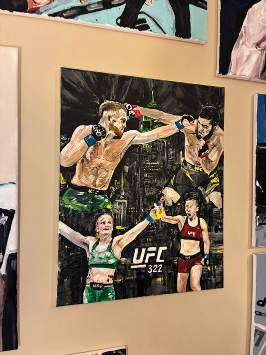 UFC 322 Original Art Poster Mockup
