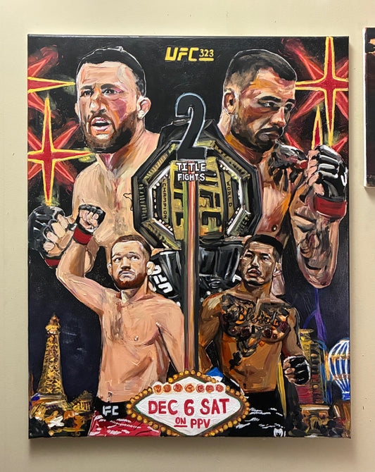 UFC 323 Original Art Poster Mockup