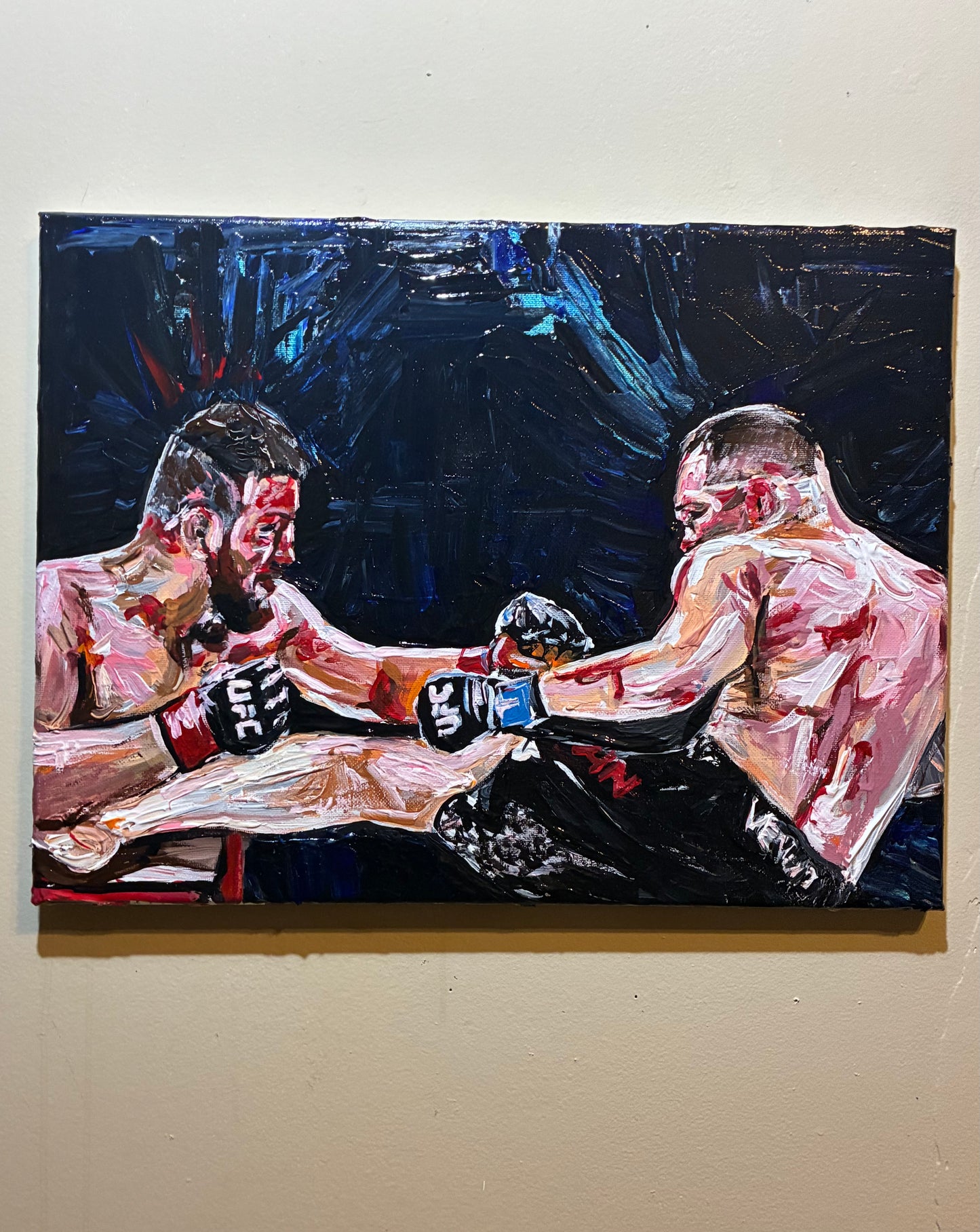Merab vs Petr Liver Shot UFC 323 Original Art