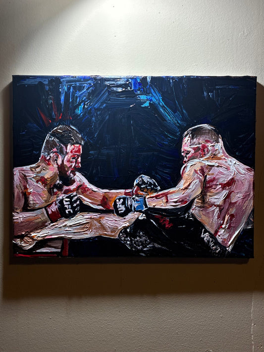 Merab vs Petr Liver Shot UFC 323 Original Art