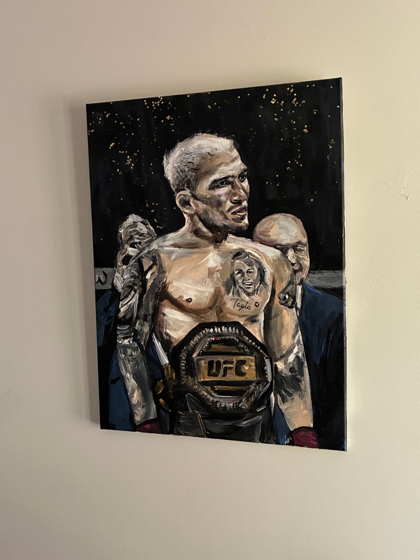 ‘Do Bronxs’ Charles Oliveira Champ Original Acrylic Portrait