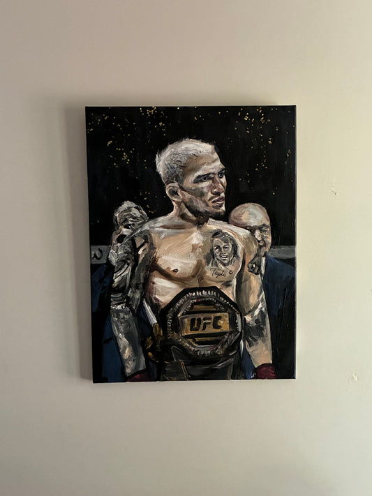 ‘Do Bronxs’ Charles Oliveira Champ Original Acrylic Portrait
