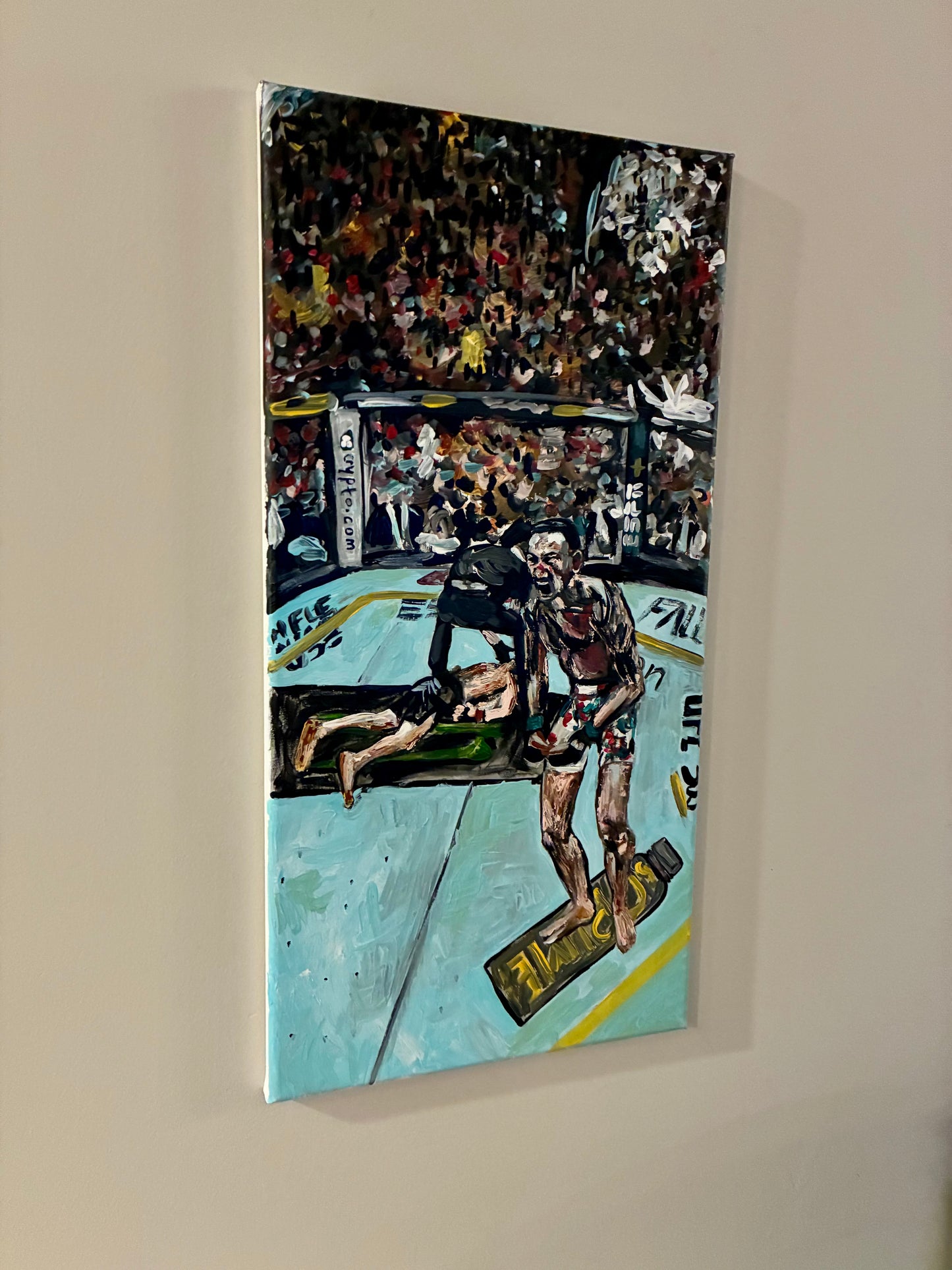 UFC 300 Max Holloway Justin Gaethje KO Original Art Portrait