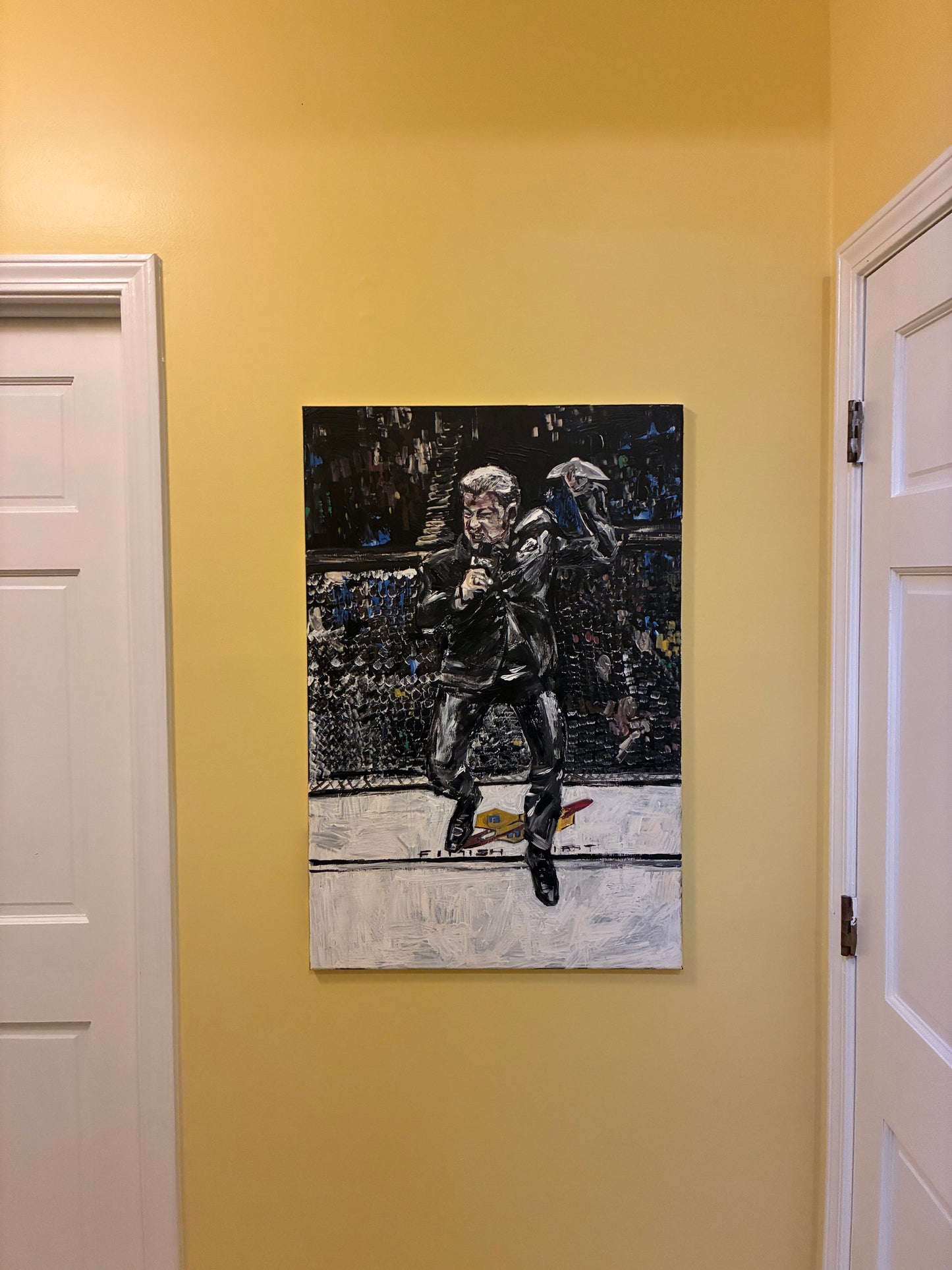 Bruce Buffer Original Art Mixed Media Portrait