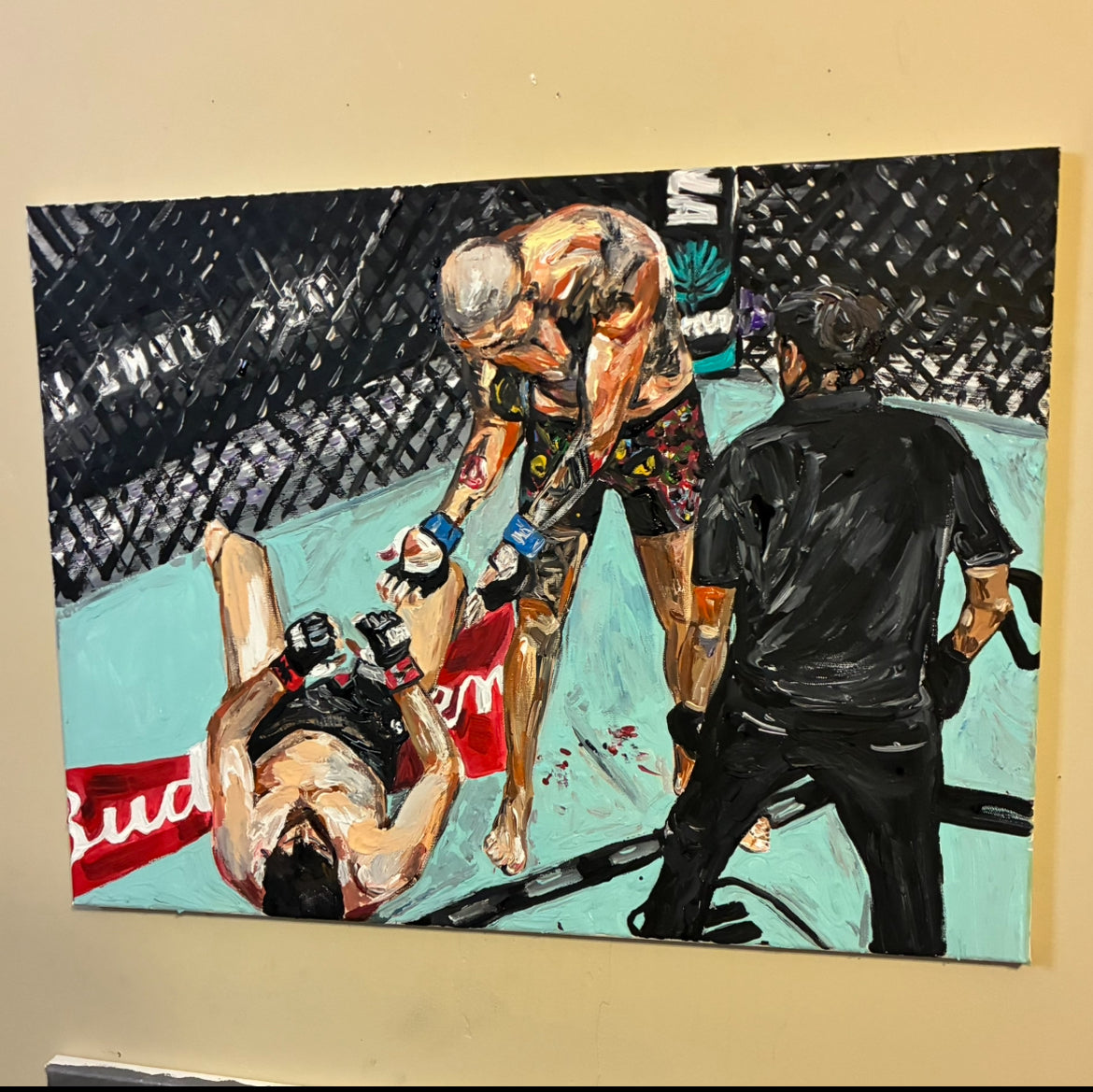 Pereira x Ankalaev UFC 320 Original Art Portrait