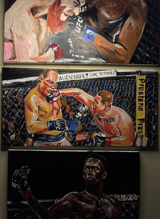Cain Velasquez vs Junior dos Santos Original Art Portrait
