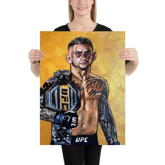 Dustin Poirier the diamond ufc mma acrylic portrait Poster print