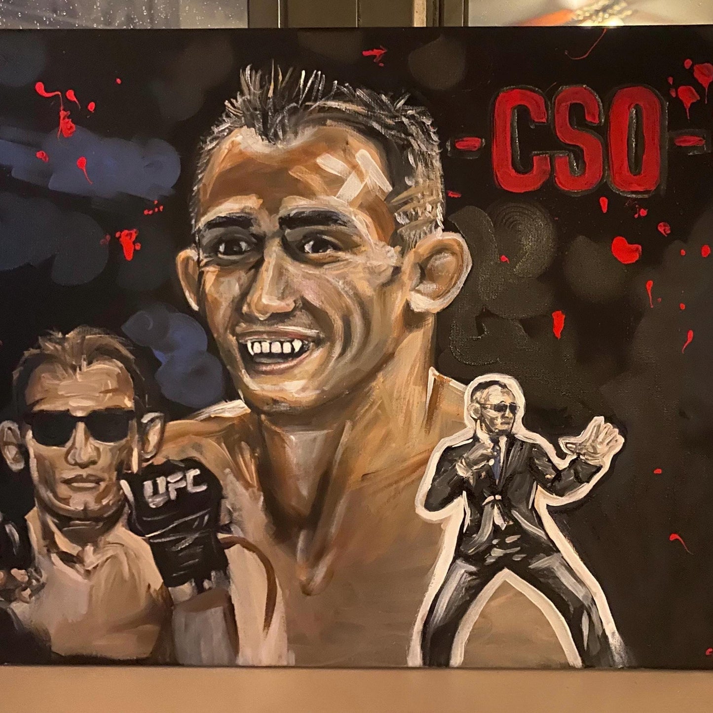 Tony Ferguson Canvas Wall Art | UFC MMA fighter acrylic portrait | Tony Ferguson Painting | Tony Ferguson El Cucuy Artwork