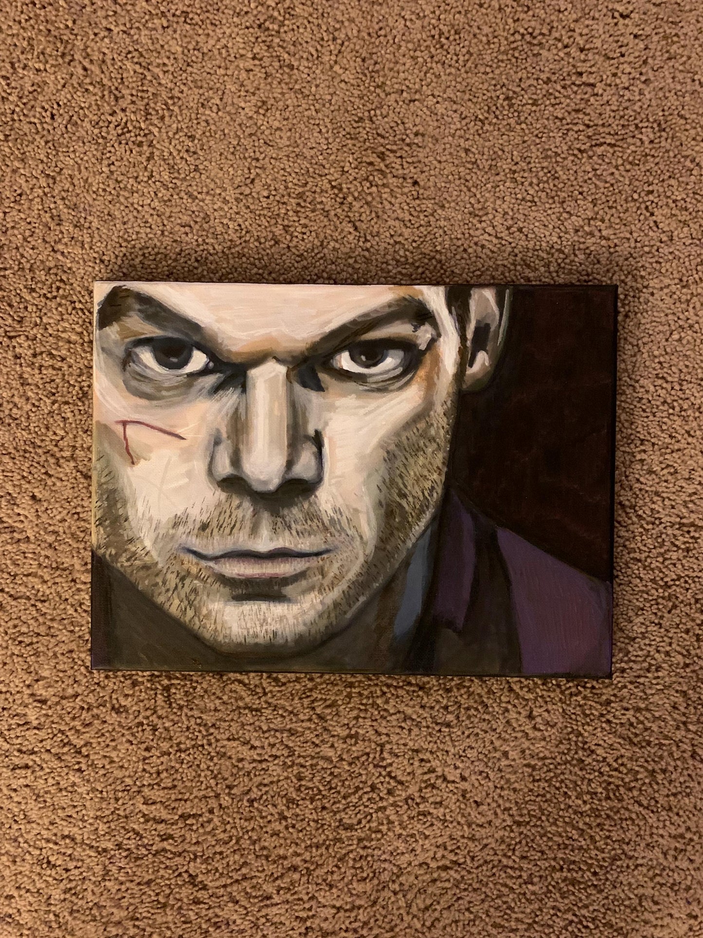 Dexter - “Dark Passenger” Dexter Morgan Promo Original Acrylic Painting | Dexter Canvas Wall Art | Dexter Fanart | Dexter Memorabilia
