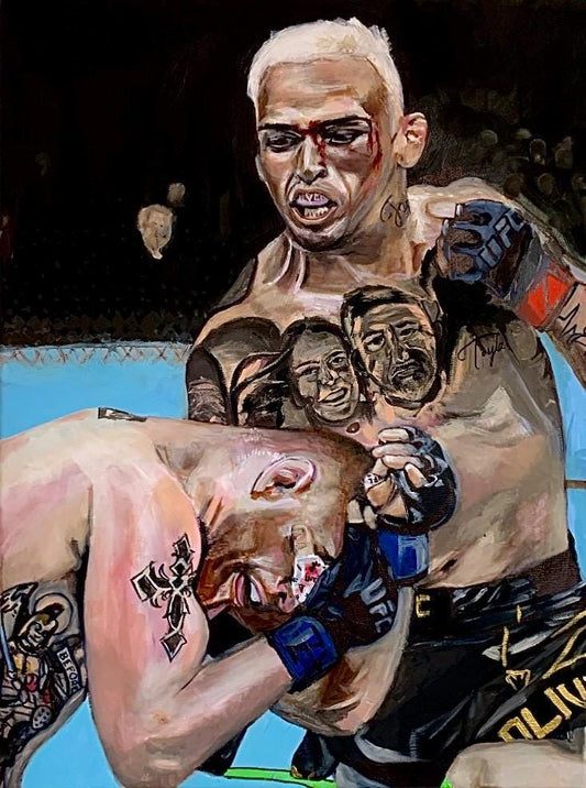 Charles Oliveira v Justin Gaethje UFC MMA kiss-cut sticker laptop decal
