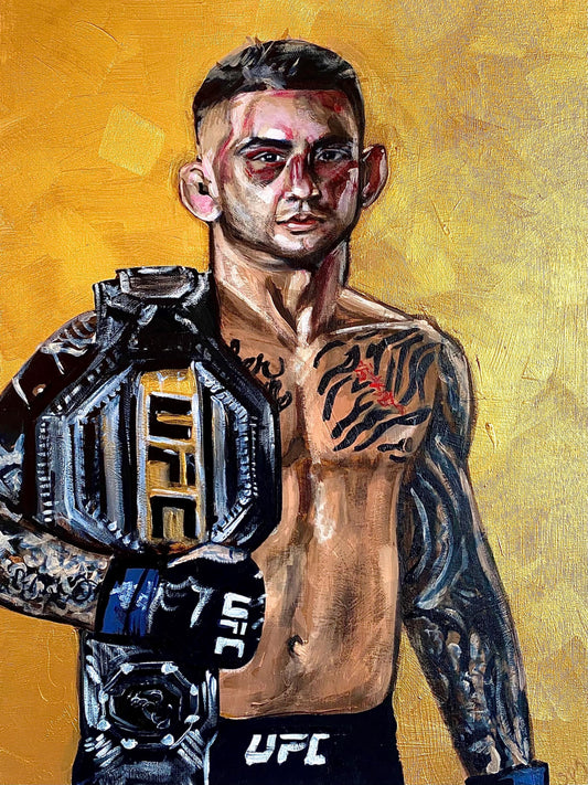 Dustin Poirier UFC mma acrylic portrait poster print